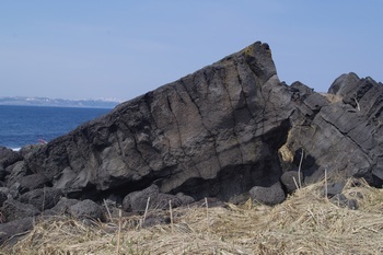 利尻島沓形 溶岩塔