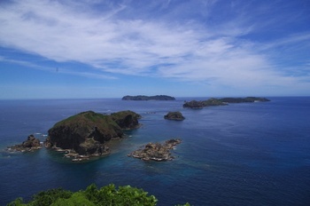 母島 小富士から鰹鳥島の先にある島々