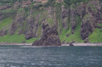 知床 ルシャ湾沖 から タキノ川沖　たこ岩