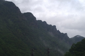 上川町層雲峡温泉 対岸断崖