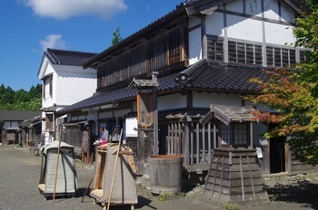 松前藩屋敷 商家の建物
