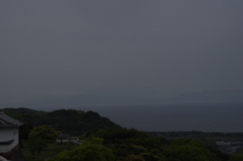 天草下島富岡城趾から島原雲仙山