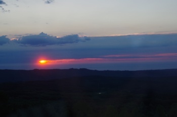 鰺ヶ沢高原 夕陽