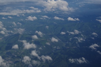 飛行機から大鰐町阿闍羅山