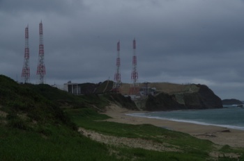 種子島大崎 中型ロケット発射場跡から大型ロケット発射場