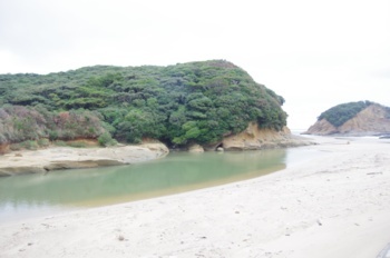 種子島広田遺跡近くの河口
