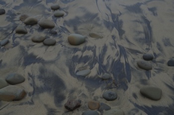 種子島 鉄浜海岸 砂鉄の模様
