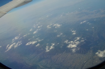 飛行機から阿讃山地