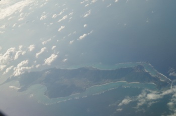 飛行機から伊平屋島