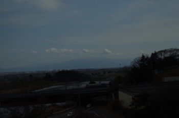 東名高速富士川ＳＡ 伊豆半島の山