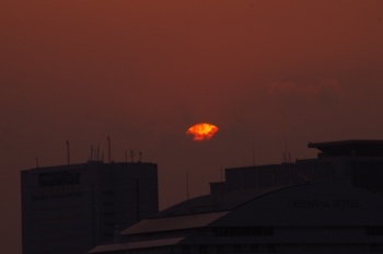 神戸港 夕陽