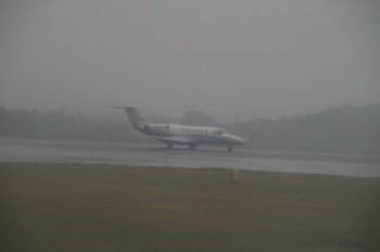 鹿児島空港 離陸する飛行機