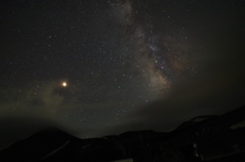 立山室堂 天の川と火星