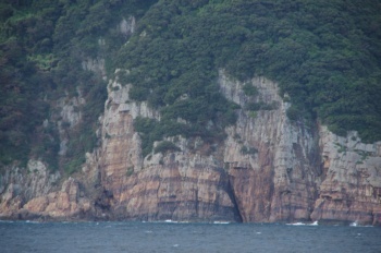 下甑島 海岸の崖