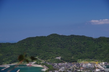 上甑島 トンボロビュースポットから遠見山