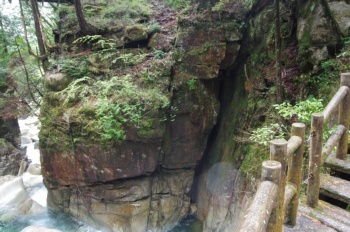 中津川市竜神の滝の崖