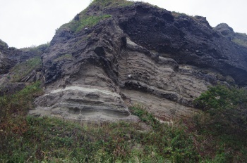 深浦町椿山 海岸の崖