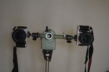 赤道儀とカメラ