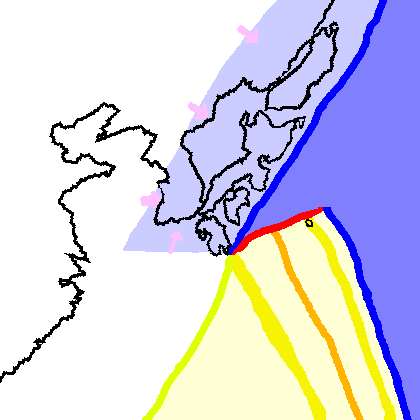 日本海形成直前の日本付近